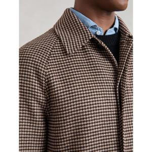 REISS Morpeth Wool-Blend Dogtooth-Check Overcoat